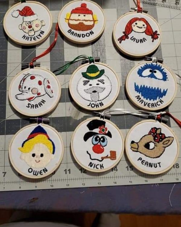 Embroidered Ornaments